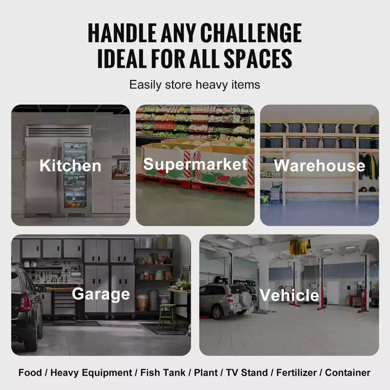 Étagère de dunnage en aluminium, 60 x 20 pouces, pour aliments commerciaux, 12 pouces du sol, capacité de 1000 lb, étagère de rangement tout aluminium soudé