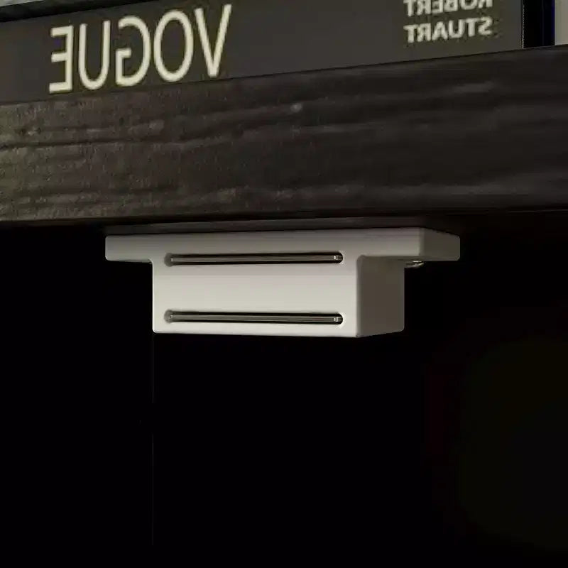 Meuble TV contemporain noir avec étagères et tiroirs – Option de rangement élégante pour espaces multimédia domestiques