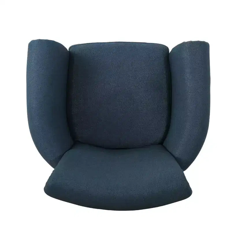 Fauteuil club contemporain en tissu Brice avec garniture cloutée