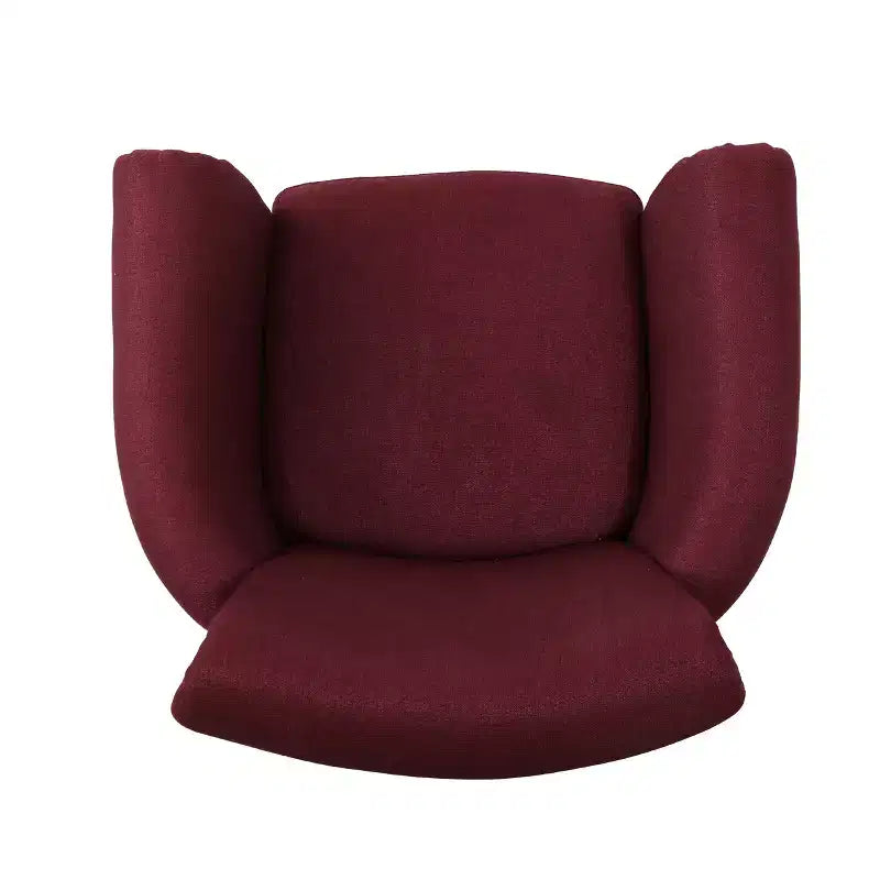 Fauteuil club contemporain en tissu Brice avec garniture cloutée