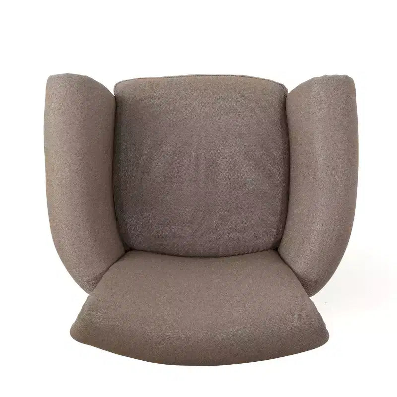 Fauteuil club contemporain en tissu Brice avec garniture cloutée