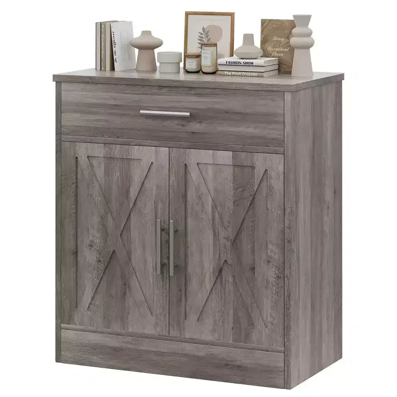 Meuble de rangement de cuisine avec portes, étagères et tiroirs, buffet de bar à café pour salle à manger, salon