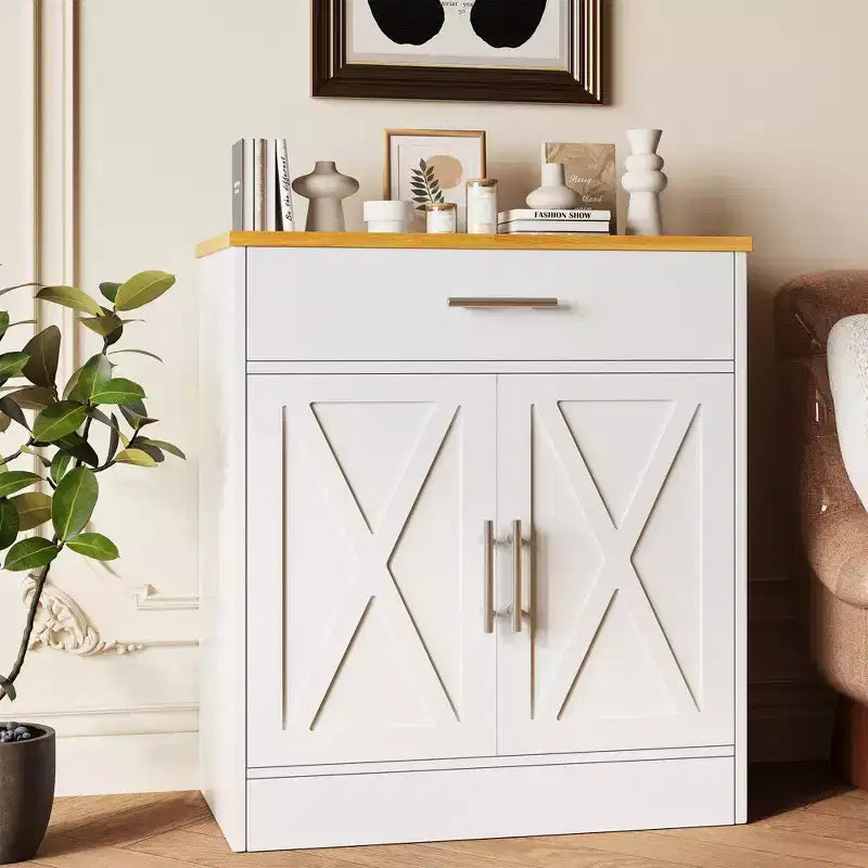 Meuble de rangement de cuisine avec portes, étagères et tiroirs, buffet de bar à café pour salle à manger, salon