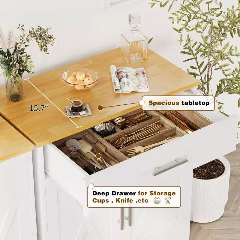 Meuble de rangement de cuisine avec portes, étagères et tiroirs, buffet de bar à café pour salle à manger, salon