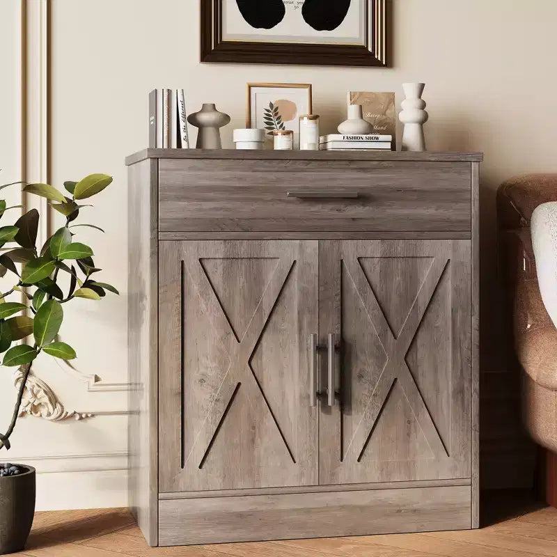 Meuble de rangement de cuisine avec portes, étagères et tiroirs, buffet de bar à café pour salle à manger, salon