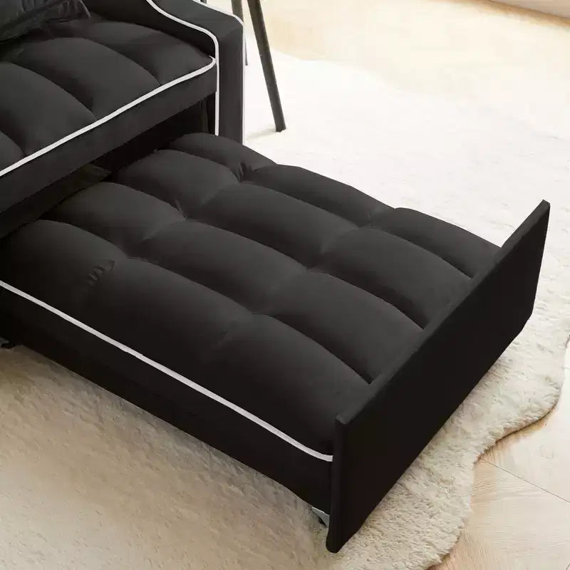Fauteuil de Canapé Convertible 3-en-1, Lit Fauteuil avec Dossier Réglable, Support Téléphone, USB et Type-C