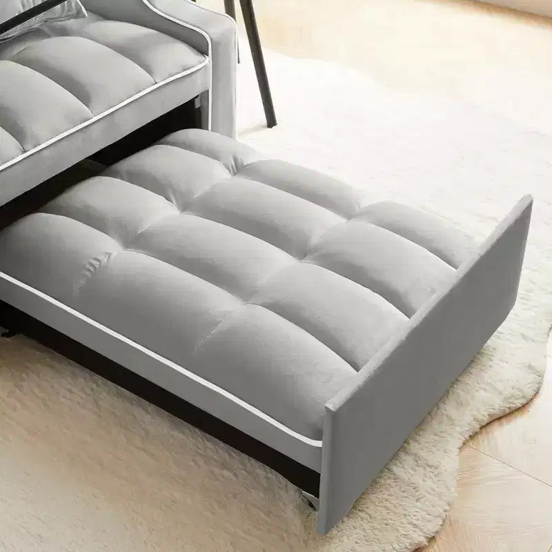 Fauteuil de Canapé Convertible 3-en-1, Lit Fauteuil avec Dossier Réglable, Support Téléphone, USB et Type-C