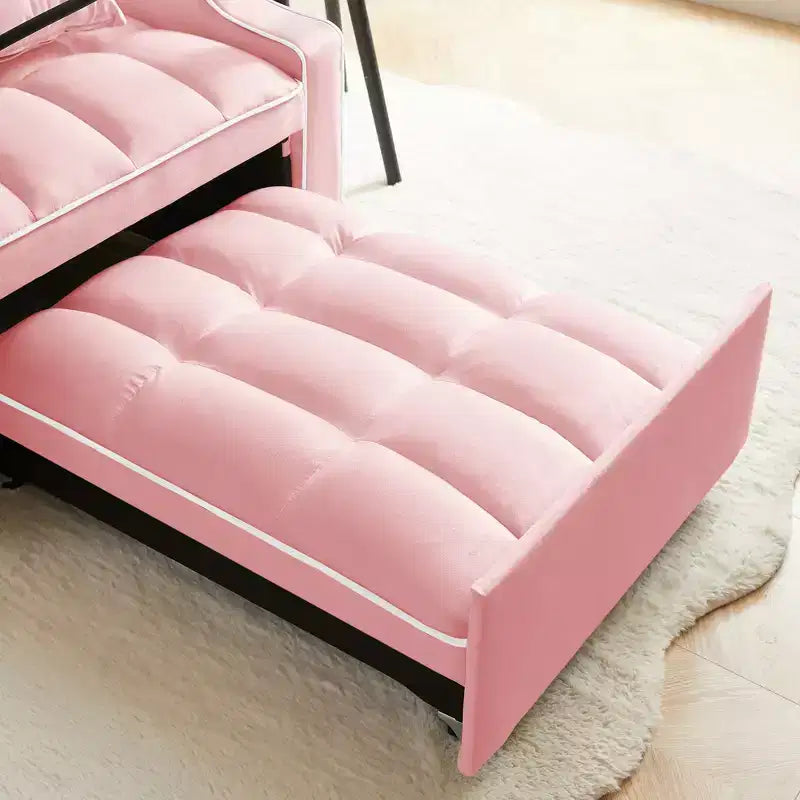 Fauteuil de Canapé Convertible 3-en-1, Lit Fauteuil avec Dossier Réglable, Support Téléphone, USB et Type-C